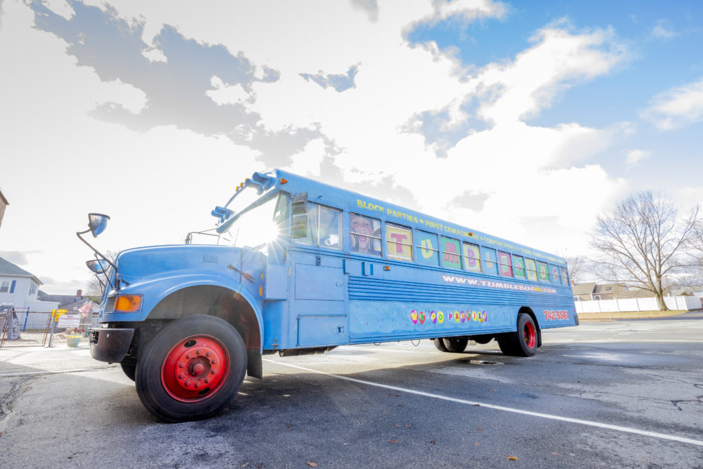 Blue School Bus